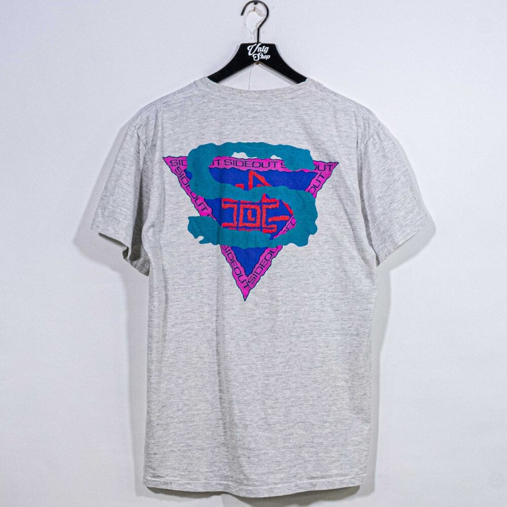 Vintage Sideout Surf T-Shirt Large Made In USA 90s Beach Volleyball Skate Vtg